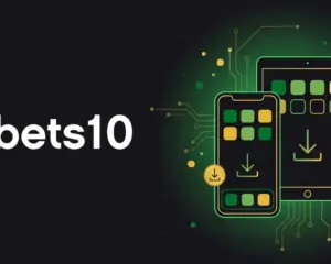 Bets10 mobil giriş için telefon ve tablette uygulama indirme temalı görsel