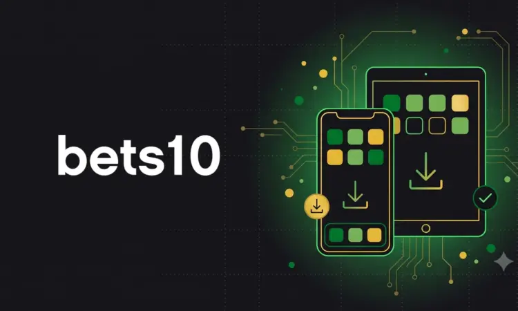 Bets10 mobil giriş için telefon ve tablette uygulama indirme temalı görsel